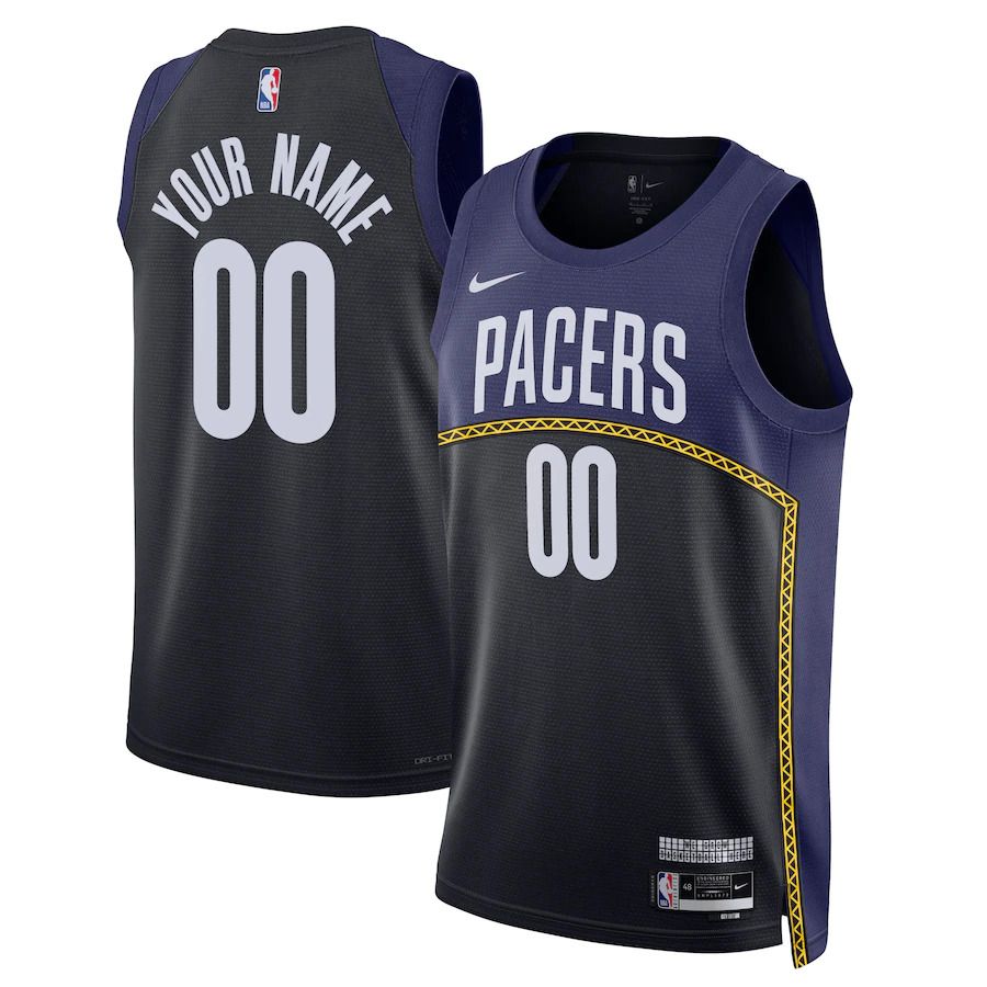 Men Indiana Pacers Nike Blue City Edition 2022-23 Swingman Custom NBA Jersey